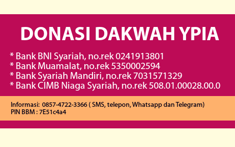 Laporan Donasi YPIA Periode Bulan Januari 2016