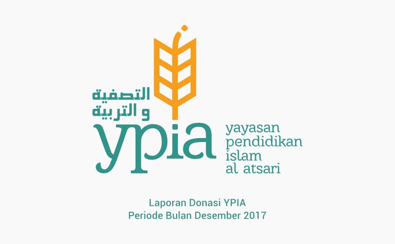 Laporan Donasi YPIA periode Bulan Desember 2017