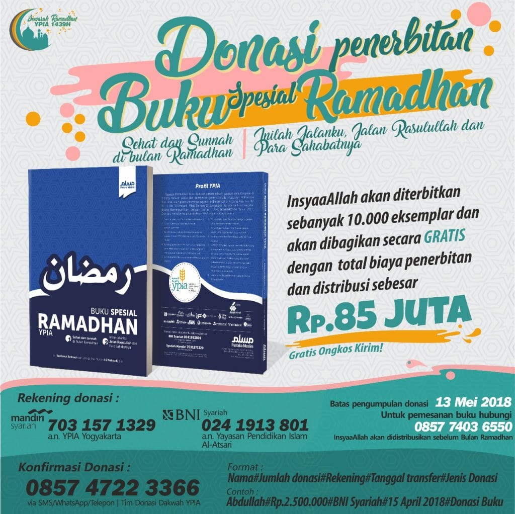 DONASI PENERBITAN DAN PENDISTRIBUSIAN BUKU SPESIAL RAMADHAN YPIA