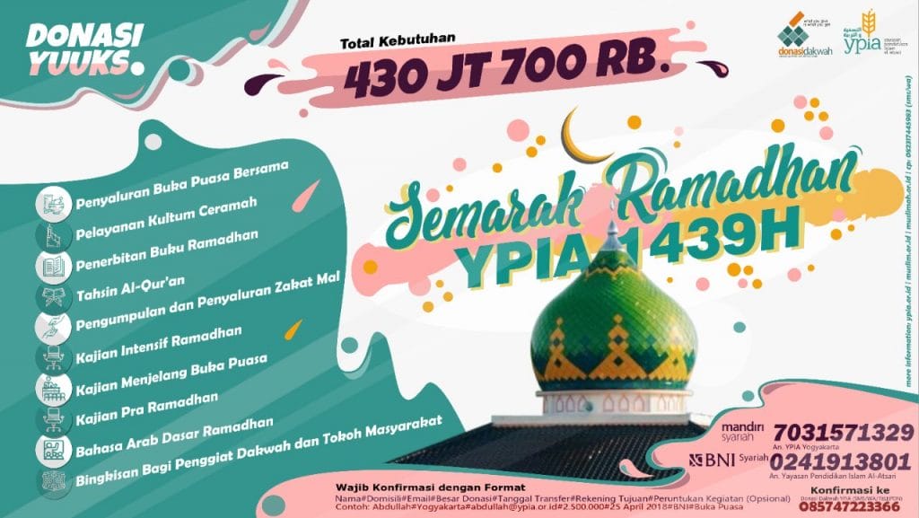 SEMARAK RAMADHAN YPIA YOGYAKARTA 1439 H/2018