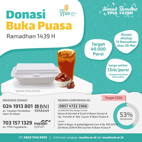 DONASI BUKA PUASA RAMADHAN YPIA 1439 H