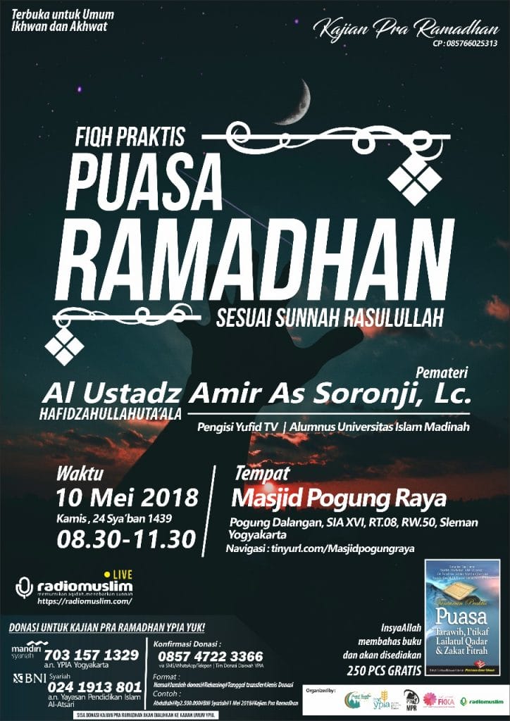 KAJIAN PRA-RAMADHAN YPIA 1439 H