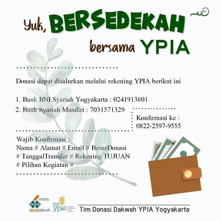 Bersedekah Bersama YPIA di Bulan Februari 2019