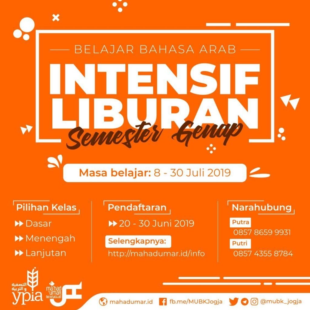 Info Belajar Bahasa Arab Intensif Liburan Semester Genap