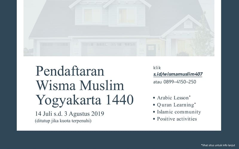 PENDAFTARAN WISMA MUSLIM YOGYAKARTA 1440 H