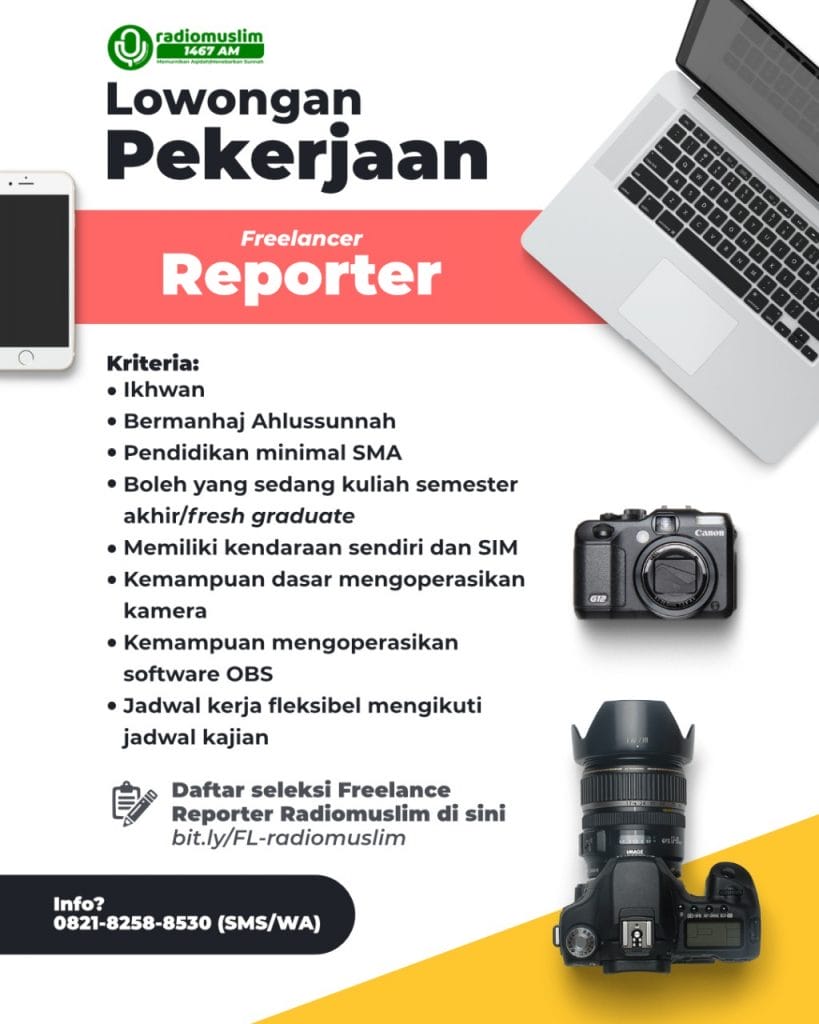 Lowongan Pekerjaan Freelance Reporter Radio Muslim