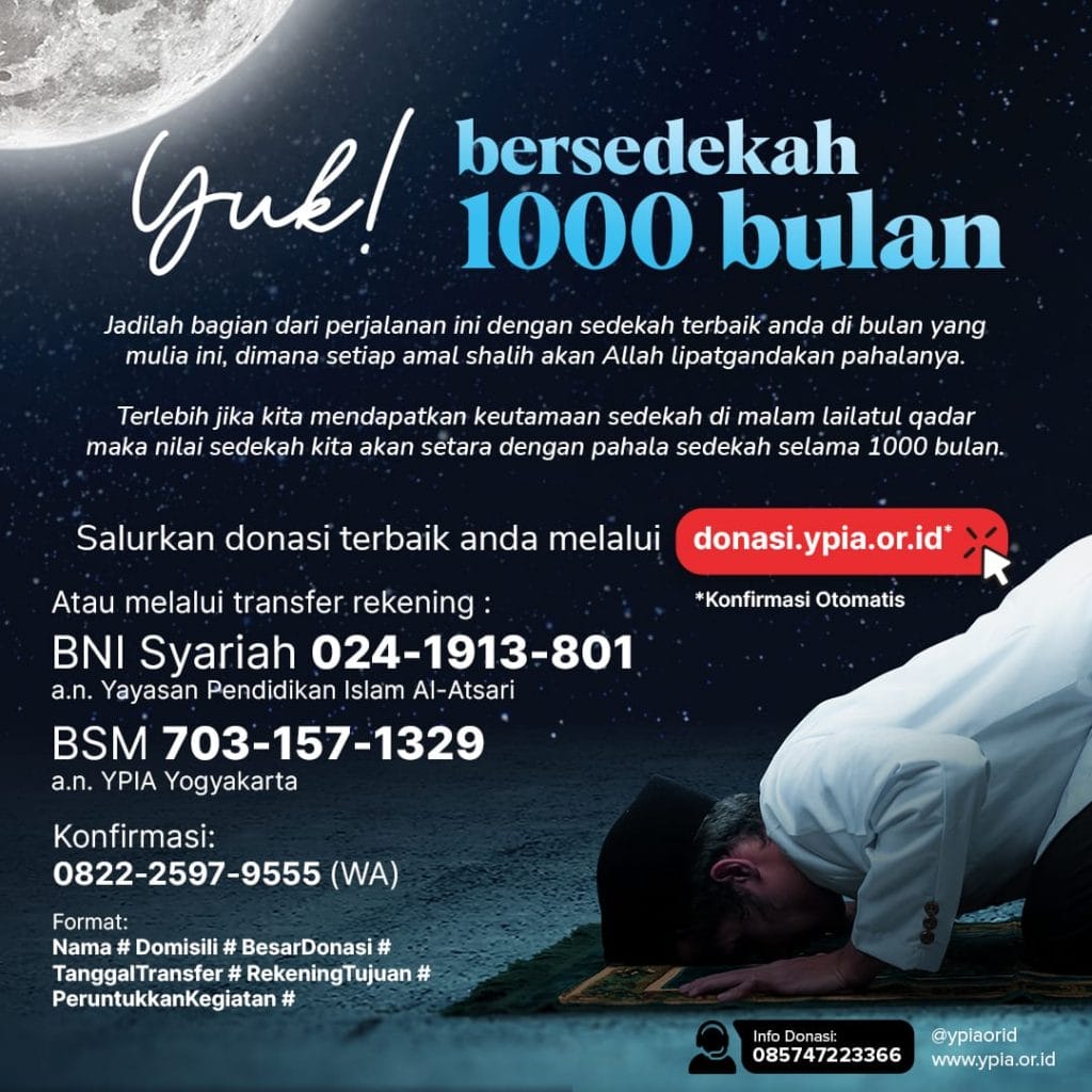 Yuk Bersedekah “1000 Bulan”!