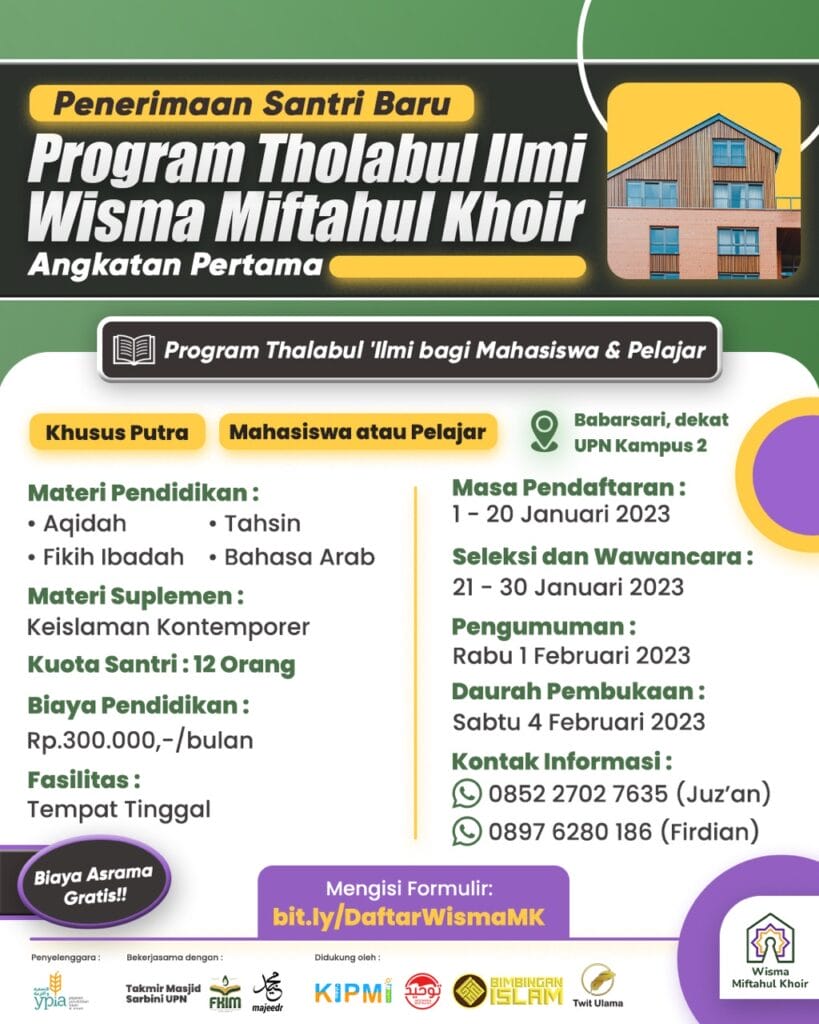 Wisma Muslim Miftahul Khoir Siap Mengudara!